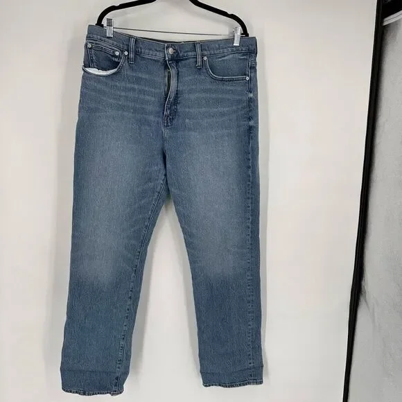 MADEWELL Women's The Tall '90s Straight Enmore Blue Wash Jean Jeans size 33T - Picture 2 of 13